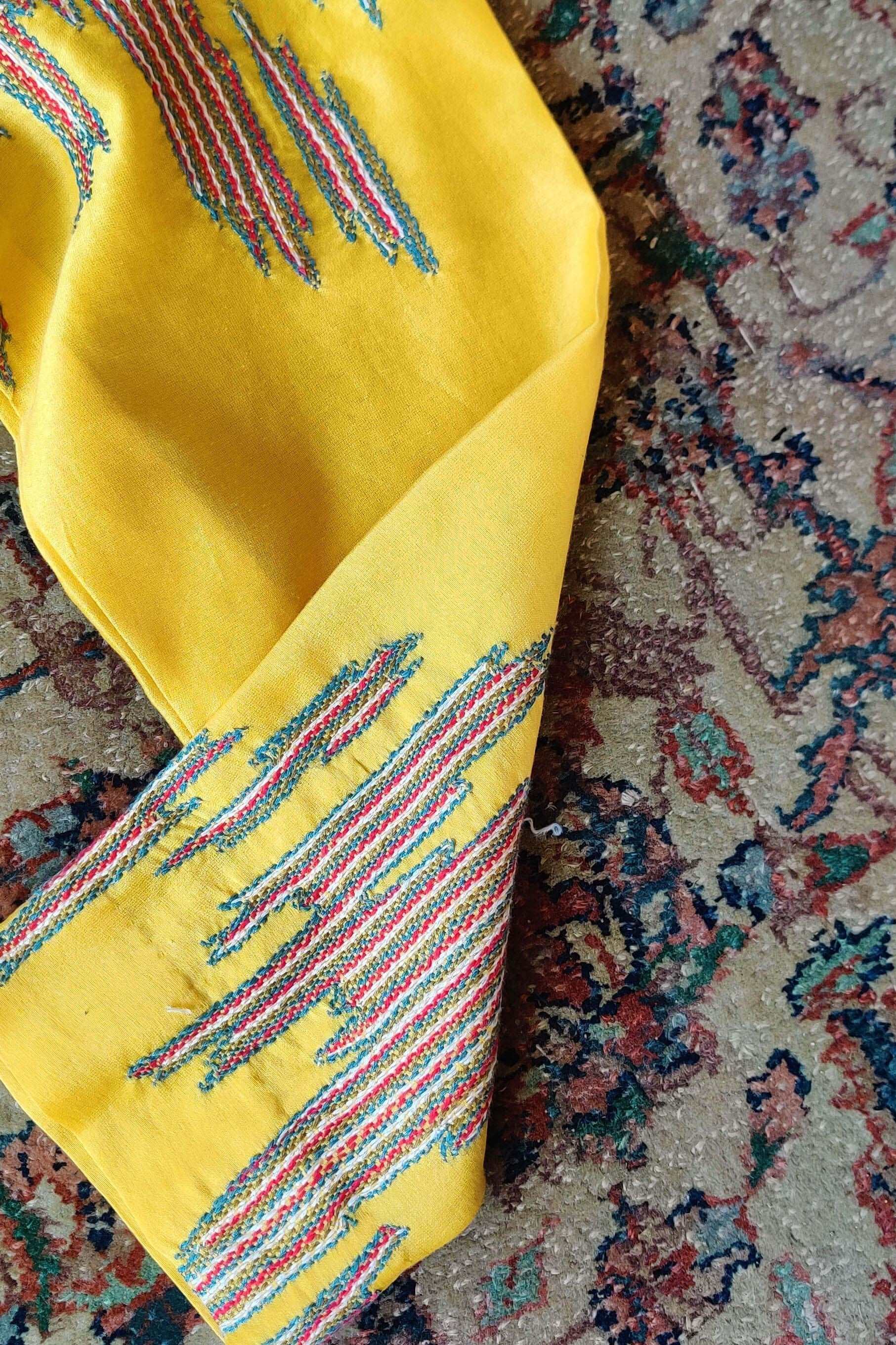 Yellow-Sujani Kurti for women-bihart