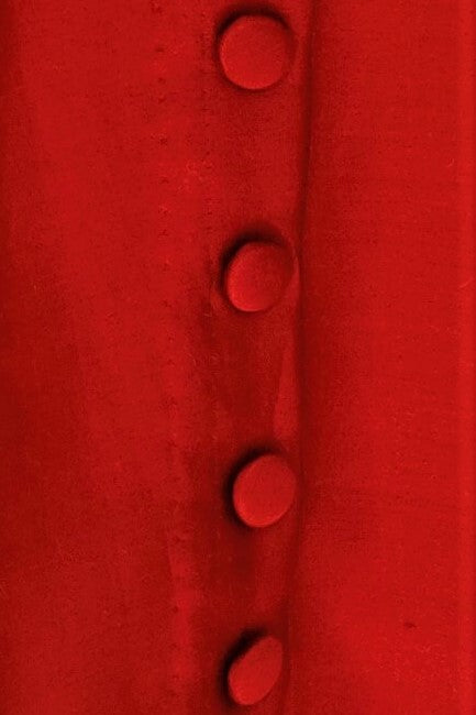Cotton-silk Red crop top with sujani work on neck line-bihart
