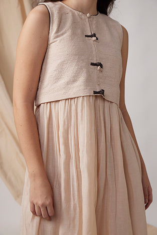 Anantha-Kisan Charkha Handwoven Cotton A-line Dress-bihart
