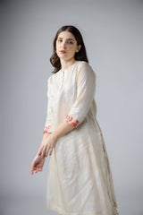 Anantha Tussar Silk pleated  Kurta Set