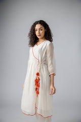 Anantha Hand embroidered cotton-Silk and Kota Silk Kurta set