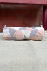 Cotton Silk Upcycled Peach Pencil Pouch