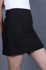 Kisan Charkha Handwoven Cotton Skirt black