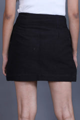 Kisan Charkha Handwoven Cotton Skirt black