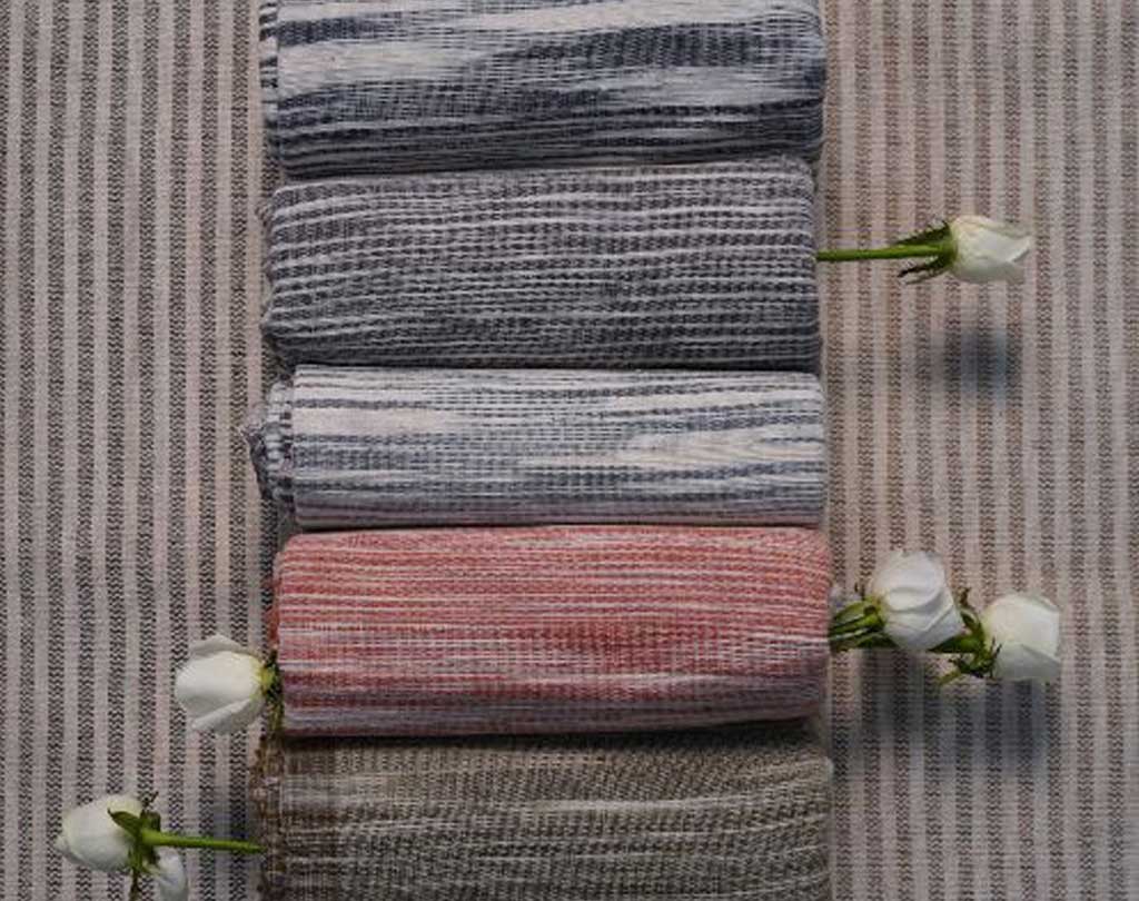 Towels from the Patna-based design label Bihart which double up as throws.