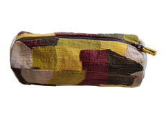 Cotton silk upcycled Multi colour pencil pouch