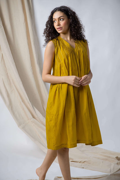 Anantha-Sujani Pleated Empire Dress-bihart