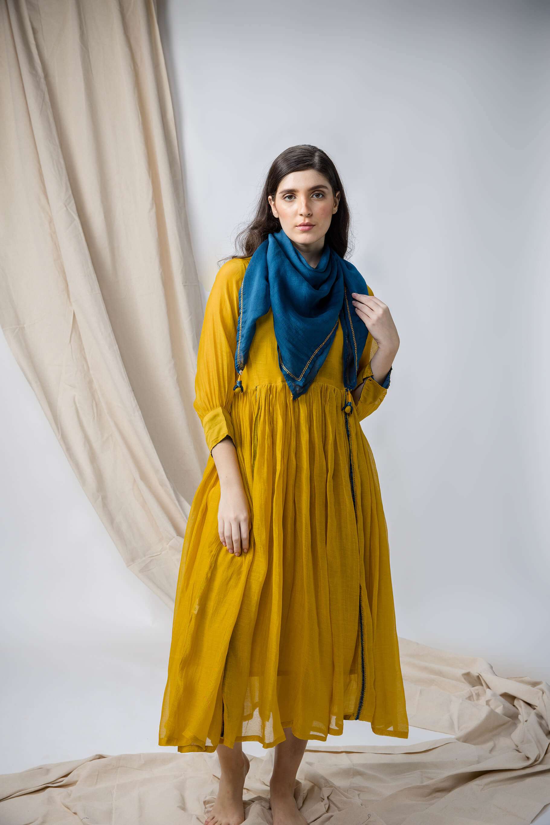 Anantha-Summer Chanderi Maxi Dress-bihart