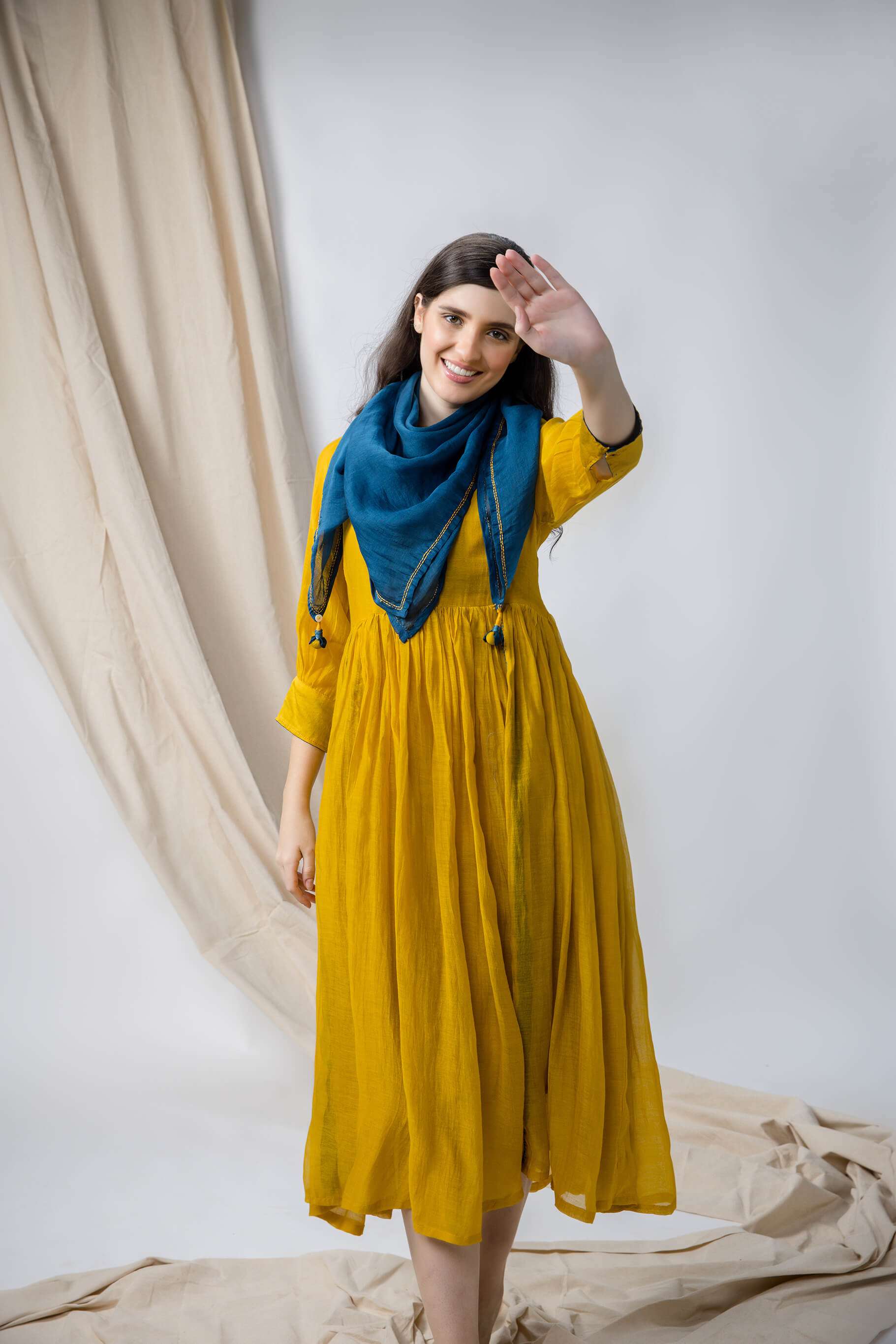 Anantha-Summer Chanderi Maxi Dress-bihart