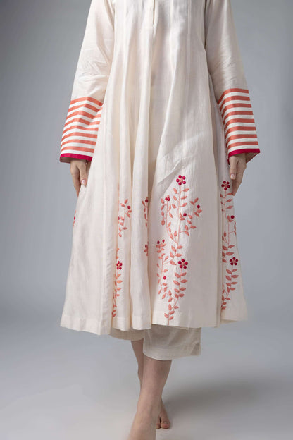 Anantha-Phool Patti   Chanderi Anarkali Set-bihart