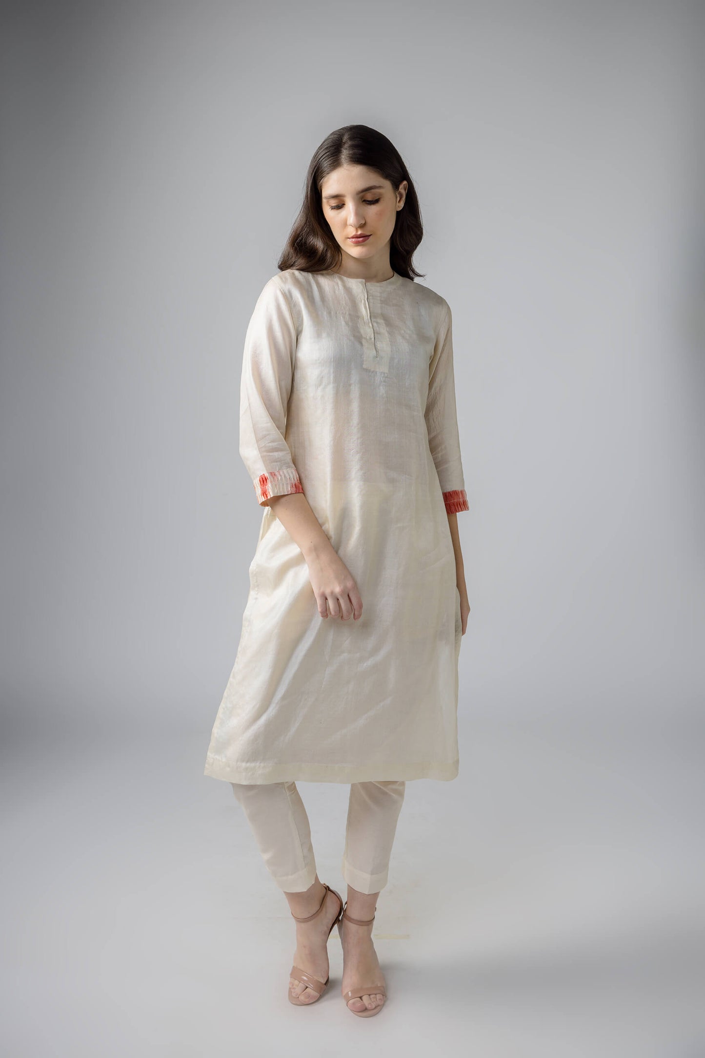 Anantha-Wild Silk pleated  Kurta Set-bihart