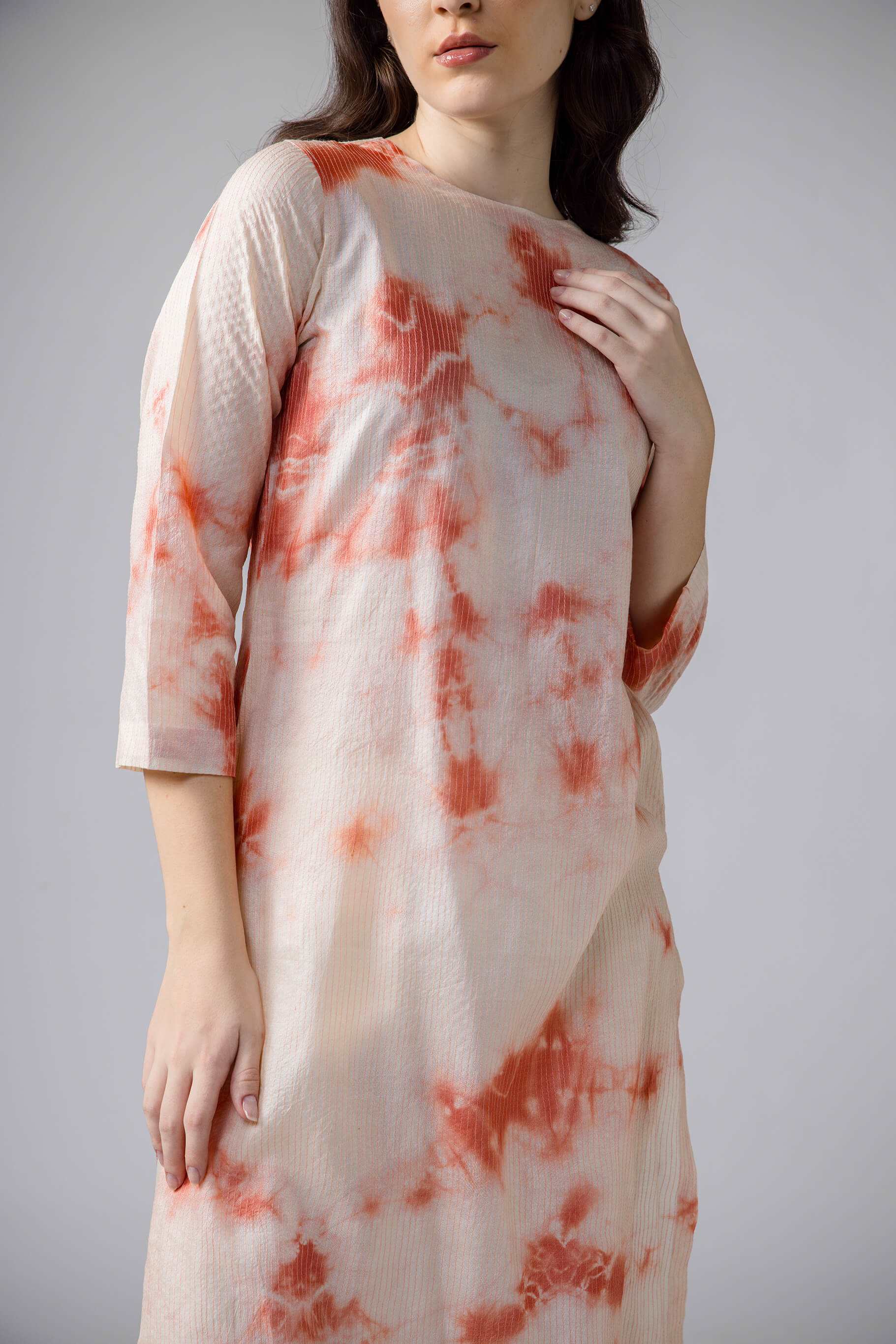 Anantha-Tie-Dye Wild Silk Kurta Se-bihart