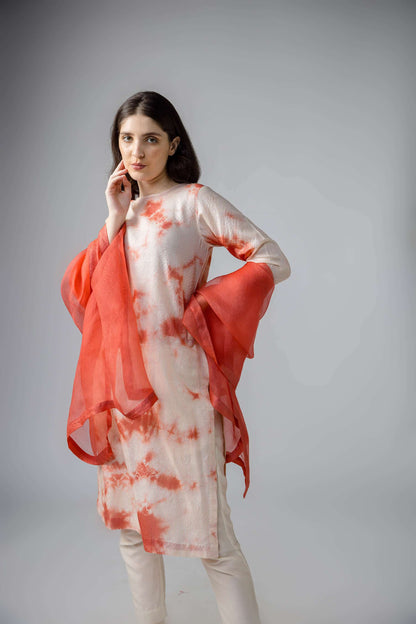 Anantha-Tie-Dye Wild Silk Kurta Se-bihart