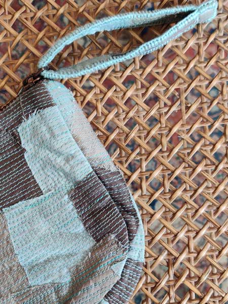 Cotton-silk Upcycled Utility Pouch-bihart