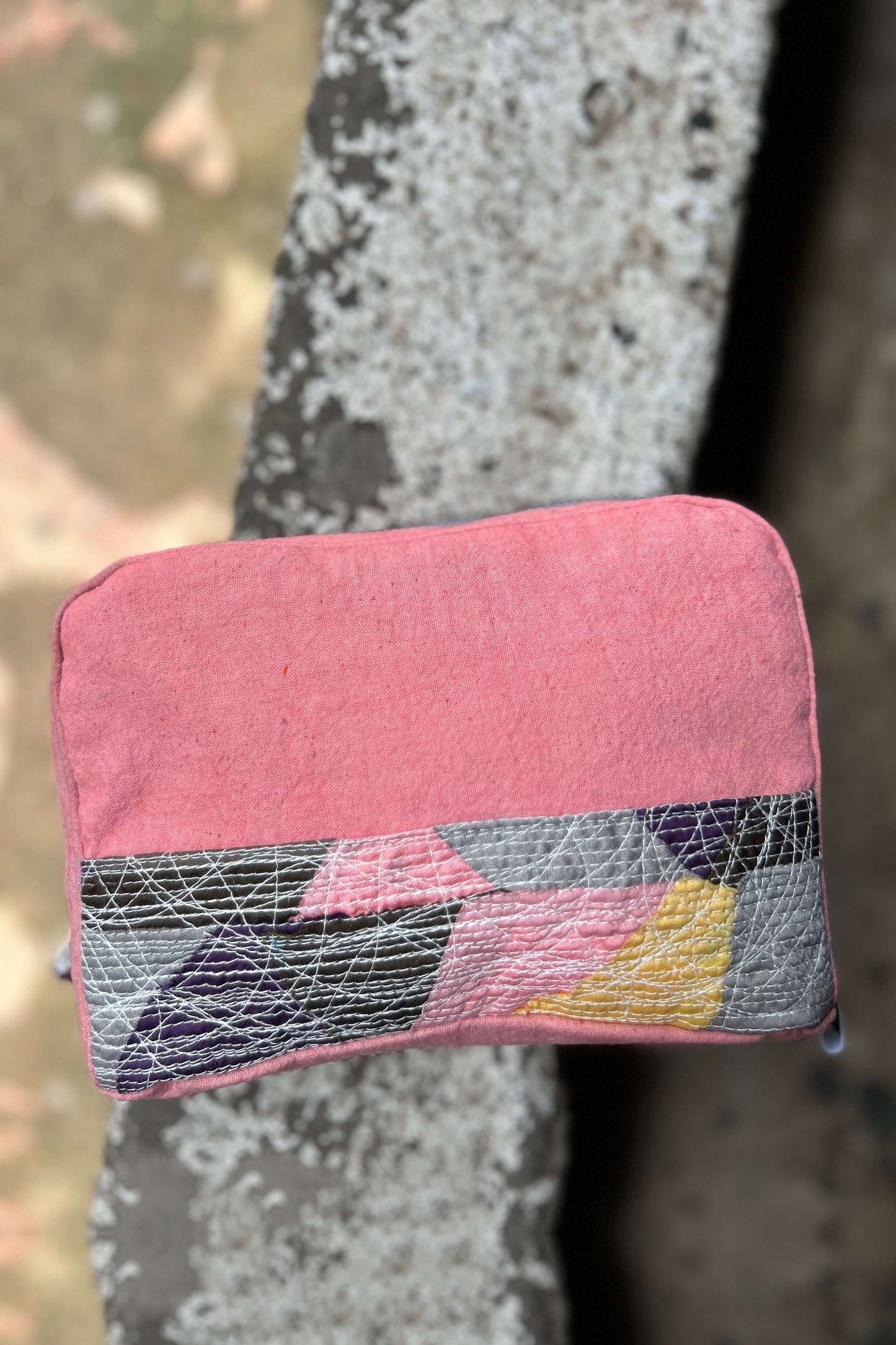 Unisex-cotton-silk Multicolour utility pouch-bihart