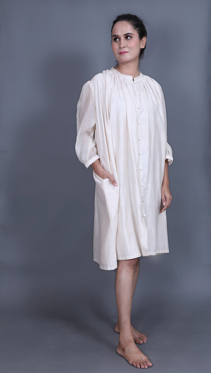 Anantha-Colour Block Button Down Shirt Dress-bihat